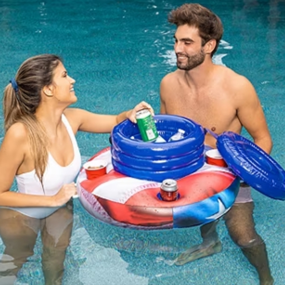 PoolCandy Stars & Stripes Floating Drink Cooler